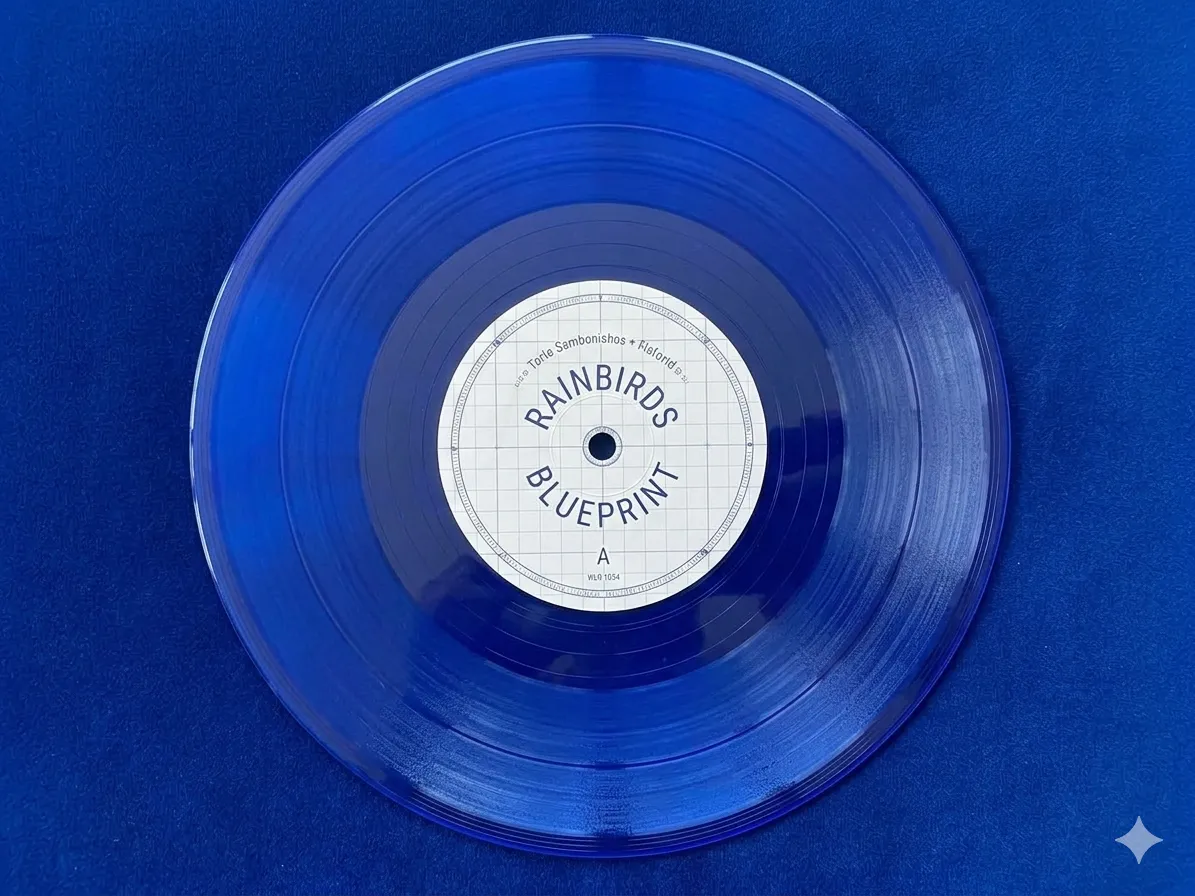 Rainbirds tour blueprint LP, the visual anchor of the May 2026 Sentiko pilot